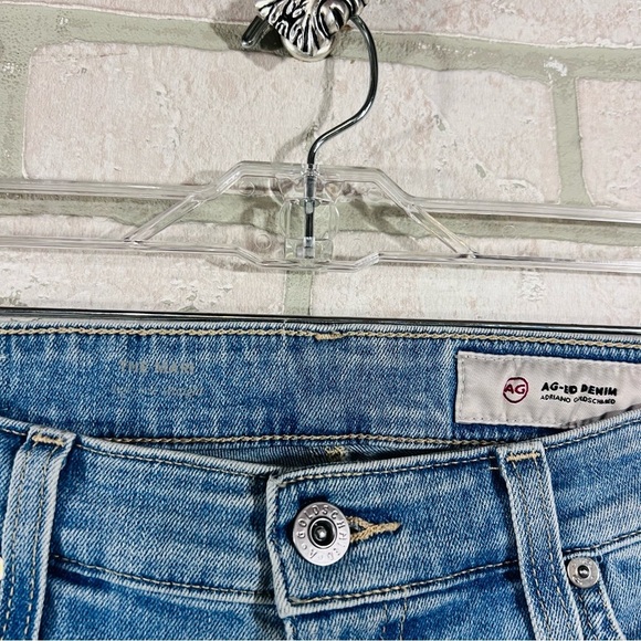 Ag Adriano Goldschmied The Mari High Rise Straight Leg Raw Hem Jeans Size 28 - Picture 8 of 10